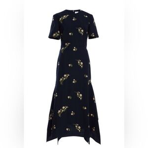 Elegant Navy Floral Dress